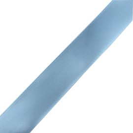 QIANF 1 1/2 Inch Wide Double Face Satin Ribbon No Fading Woven Ribbon - 25 Yard (308-Sky Blue)