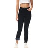 GUNLIRE Women's Black Fleeced Lined Jeans Winter Skinny Fit High