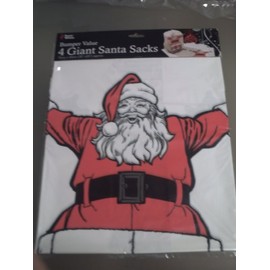 4 PACK GIANT CHRISTMAS SACKS 30" X 20", White