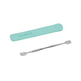AUSOMTEK Herramienta para eliminar puntos negros, limpiador de poros y extractor de comedones, espátula facial profesional de acero inoxidable para el cuidado de la piel facial con funda de
