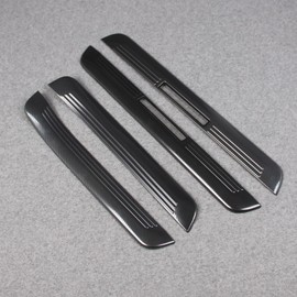 Beautost Fit for Toyota Crown 2023 2024 2025 2026 Door Sill Scuff Plate Guard Cover Trims (Carbon Fiber Black)