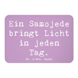 Mr. & Mrs. Panda Magnet Spruch Samojede Licht - Geschenk, liebenswert, Hunderassen Pflege, sanftmütig, Hunderassen Charakter, Liebe, Pinnwandmagnet,