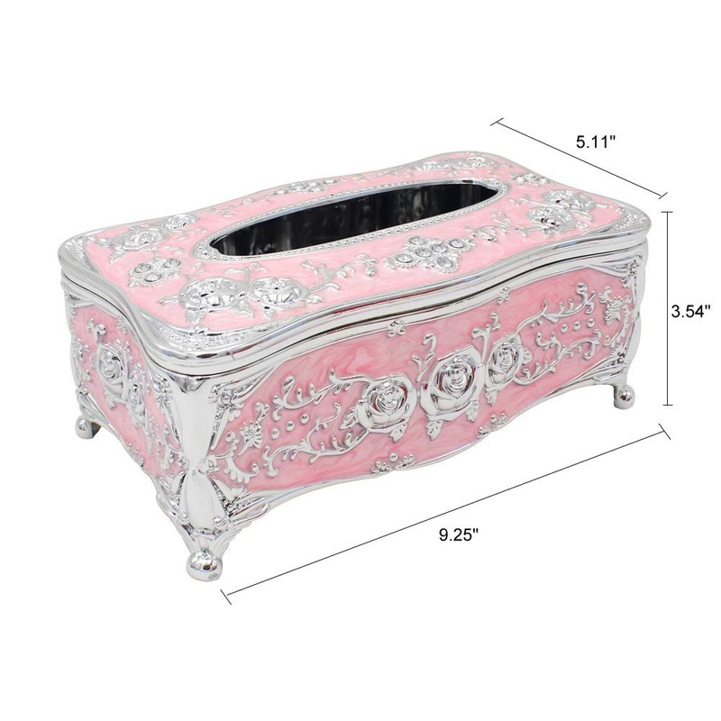 Vintage Tissue Box Holder Rectangular for Car Kitchen Table Bedroom