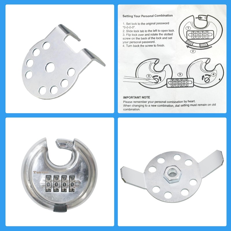 RV Dual Propane Tank Mounting Rack with Locking Device for