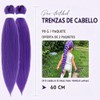 Extensiones Cabello Morado Pulgadas Largo Trenzas
