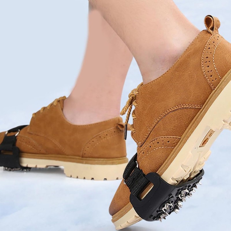 Nicear 7-Spike Ice Skate Cleats - Adjustable Snow Grip Tungsten