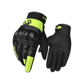 INBIKE Motorcycle Gloves for Men and Women Touchscreen Breathable Full Finger Motorbike Gloves for BMX ATV MTB Riding, Green L