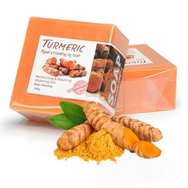 2PCS Turmeric Soap Bar - Natural Kojic Acid & Turmeric Soap for Body & Face, Even Skin Tone, Acne, Dark Spots, Hyperpigmentation, Smooth Skin, Firming Pores, Deep Cleansing, for All Skin Type 100g