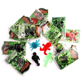 12 x slime animals, sticky slime figures, sticky figures, party bags, 5 cm, material like clapping hand STUWU