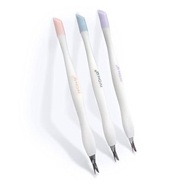 IVON Cuticle Trimmer with Pusher, 3pcs Rubber Tip Cuticle Tool for Nail Art