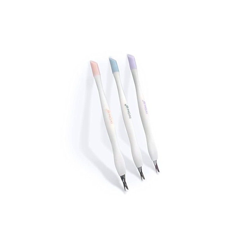 IVON Cuticle Trimmer with Pusher, 3pcs Rubber Tip Cuticle Tool