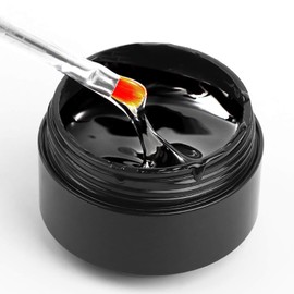 Mesiyun Nail Art Clear Builder Glue Adhesive 3D UV Gel with Tray Holders and Charms Glitter (LED Lamp Cure Needed)