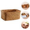 KOMBIUDA Rattan Storage Basket Handwoven Storage Basket Seagrass Woven Basket