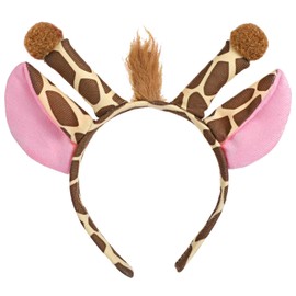 WLLHYF Animal Headband Cartoon Hair Hoop Animal Headwear Costume Hair Bands Cosplay Party Accessories Cute Headpiece (Giraffe)