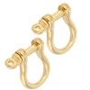 Sunicon 2pcs Metal D-Ring Pure Brass Anchor Shackle Pure Brass