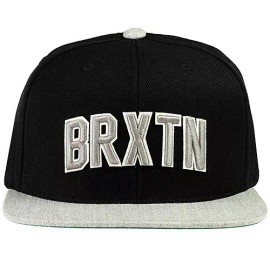 Brixton HAMILTON SNAPBACK Black Light Heather Grey Embroider Logo Men's Hat