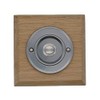 Modern Living Square Wireless Doorbell in Natural and Brushed Nickel