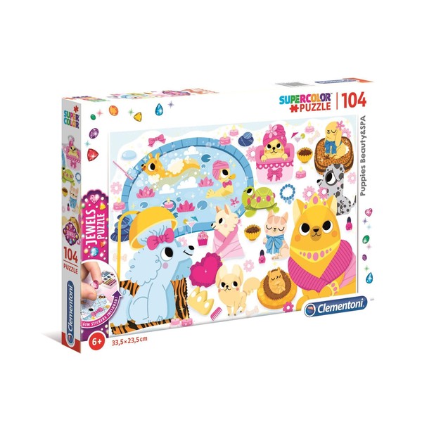 Clementoni 20167 Jewels Puzzle Puppy Beauty Salon - Puzzle 104