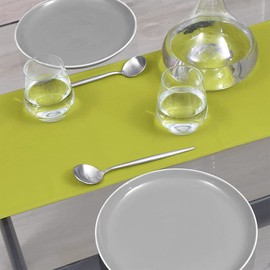 Style Decor W2602810 Table Runner/Table Center, 11.8 x 51.2 inches (30 x 130 cm), 100% Cotton, Reversible Type, Solid Ox, Leaf Green