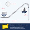 Shower Head Extension Arm with Flange Uvish 17" S Shaped