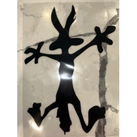 Bumper Wile E Coyote Hitting DECAL Splat Wiley Bumper Sticker