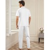 Ekouaer Men Satin Silk Pajamas Set 2 Piece Button Down