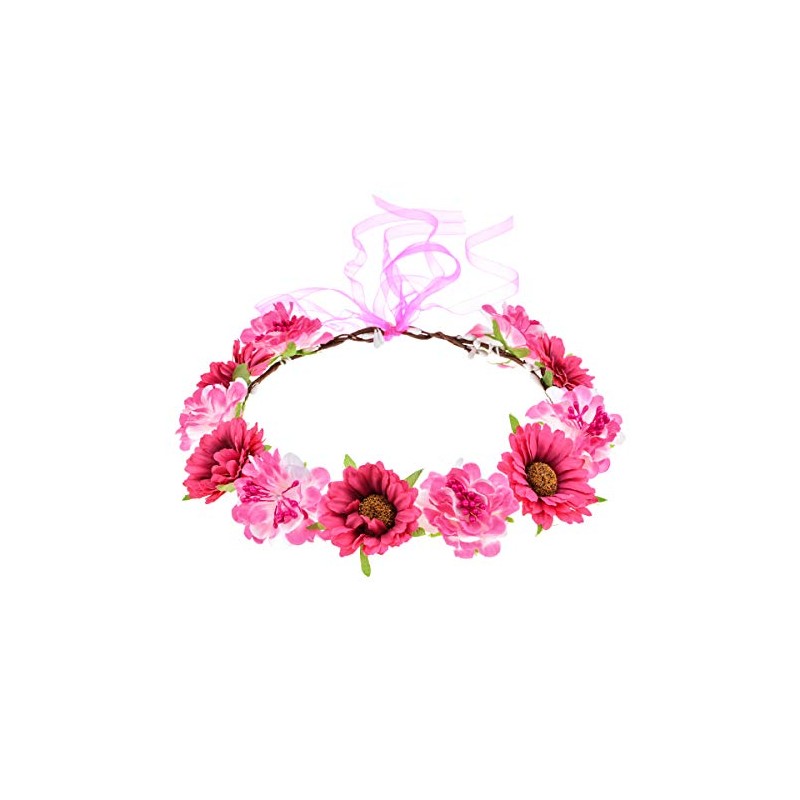 June Bloomy Diadema de corona de flores de rosas con