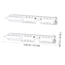 KOMBIUDA 1set Portable Pupil Distance Measure Ruler for Accurate Pupillary Distance Measurement for Opticians and Dispensing Stores Convenient Soft Tape for Travel and Outdoor Use 2pcs