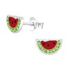 Watermelon Earrings with Crystal Stones 925 Sterling Silver