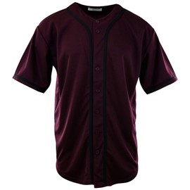 ChoiceApparel Mens Baseball Team Jerseys (Medium, 077-Burgundy)