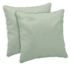 Giovanni Dolcinotti MADE IN ITALY Set of 2 Cushion Covers for Sofa, 50 x 50 cm, Decorative Cushion Covers - 100% Cotton Silk Effect - Cushion Covers with Hidden Zipper - Bamboo