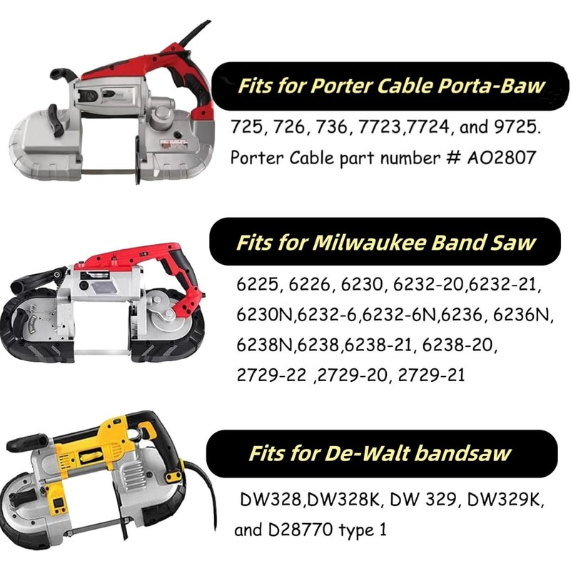 (4 Pack) Replacement Portabands 45-69-0010 Blade Pulley Wheel Tire for