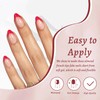 RUISPEED 32 Stück Press On Nails French Tip Rot Weiß,