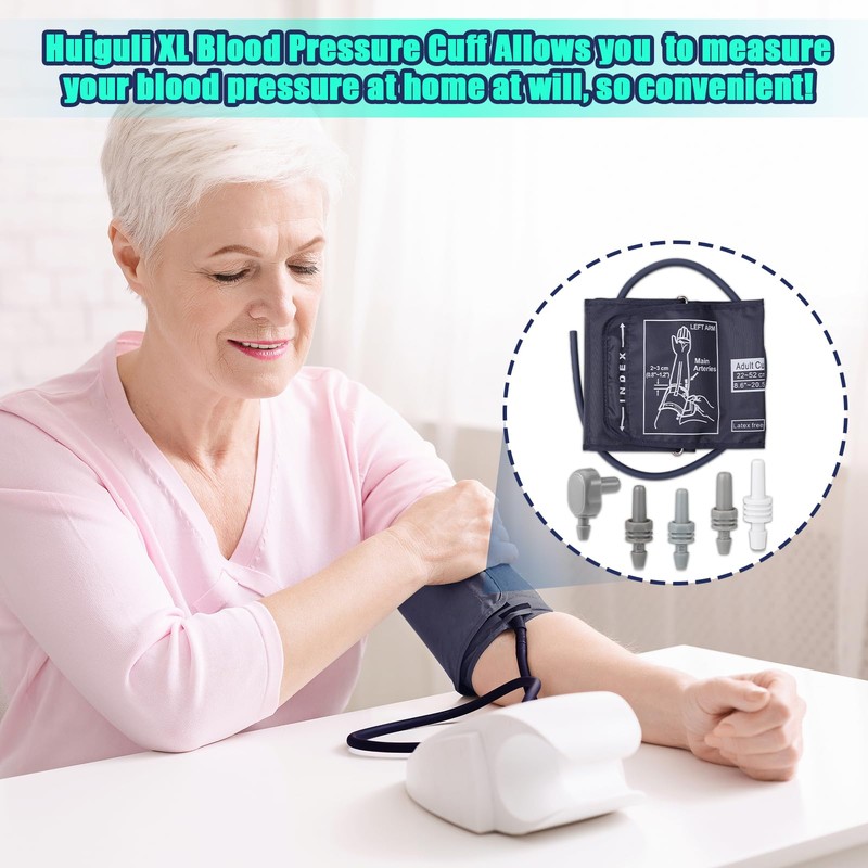 Huiguli XL Blood Pressure Cuff for Big Arms, 22-52 CM