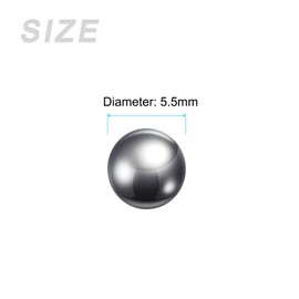 METALLIXITY Precision Balls G100 5.5mm 50pcs, 304 Stainless Steel Bearing Balls Beads - for Industry Kit, Machinery, Automotive, and DIY