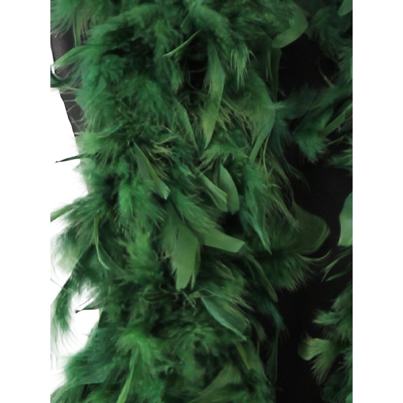 Luxury Pine Green Feather Boa – 80g -180cm