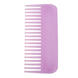 Professional Detangling Wet Comb, Standable Wide Tooth Hair Styling Comb for Men Women Pompadour Long Straight Curly Wavy No Handle Shampoo Comb for Travel, Gymbag, Purse, Home, Office (Trans-Purple)