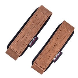 JSM FITNESS® Lifting Straps for Strength Training and Bodybuilding, Wrist Straps for Lifting Heavy Weights, Leather Lifting Straps for Deadlifts and Barbell Rowing (Pack of 2)