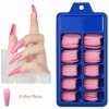 TECNOLOGÍA INFINITA 100 Tips Coffin Ballerina Uñas Postizas Nails Adheribles