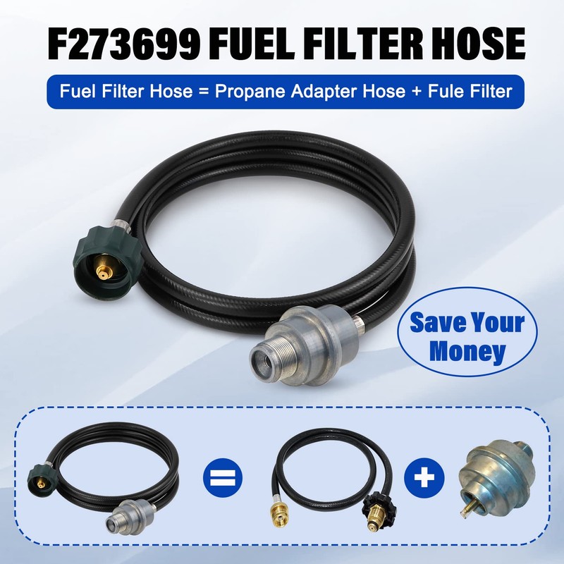 Propane Fuel Filter F273699 with Hose Compatible with Mr heater