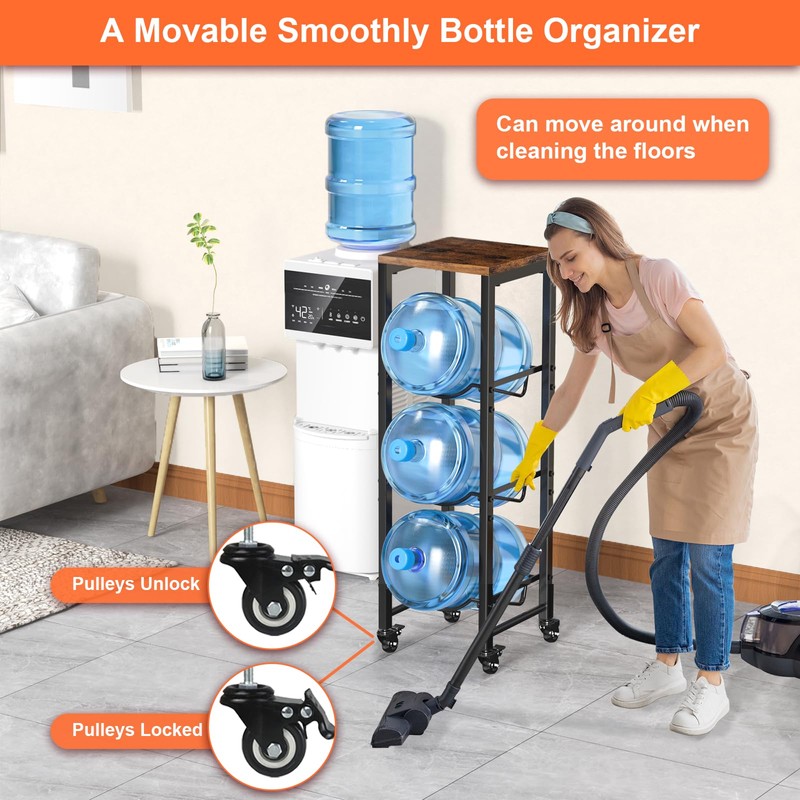 5 Gallon Water Bottle Jug Holder 3-Tier Water Bottle Holder