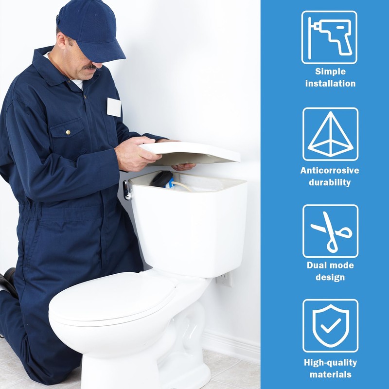 yongyongbuy Toilet Flush Handle – Alloy Cistern Lever Replacement Kit,