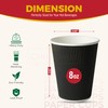 CHEF ROYALE 500 Cups x 8oz Kraft Triple Walled Disposable