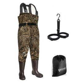 OXYVAN Chest Waders with Boots for Men & Women, Nylon/PVC Lightweight Fishing Wader with Boots Hanger