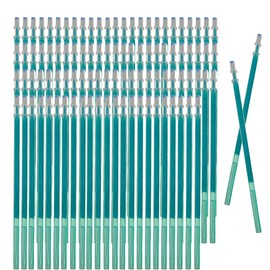 MROOFUL Gel Ink Pens Refills Set 20 50 100 Pcs 6 Colors(Blue Red Green Orange Purple Black) Erasable Pen Refills 0.5mm Washable Handle Magic Erasable Gel Pen Cartridge Stationery (Green, 100)