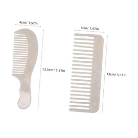IWOWHERO 2pcs Acetate Static Comb Lightweight Portable Hair Styling Tool with Short Handle for Travel and Everyday Use Gentle Scalp Suitable for All Hair Types