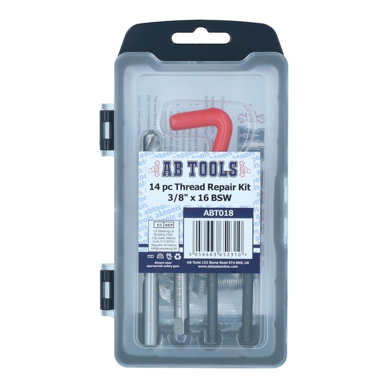 AB Tools 3/8” x 16 BSW Thread Repair Cutter Kit