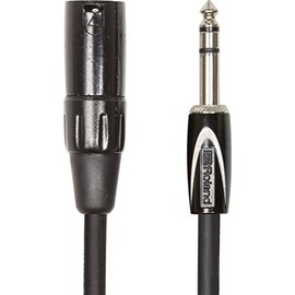 Roland Black Series Balanced Cable - 6.3mm TRS (Male) to XLR Male - 1m Length - RCC-3-TRXM