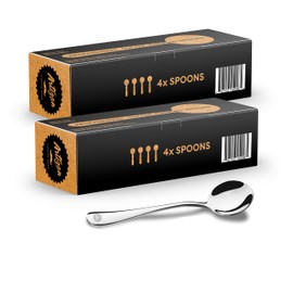 Specialty Coffee Association (SCA) Professional Coffee Cupping Spoon - Stainless Steel (8 Spoons)