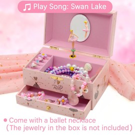 Musical Jewelry Box for Girls, Ballerina Music Box, Music Boxes for Girls with Ballerina, Ballet Gifts